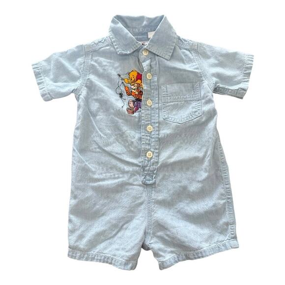 Vintage 90’s Embroidered Pooh Romper - Picture 1 of 4